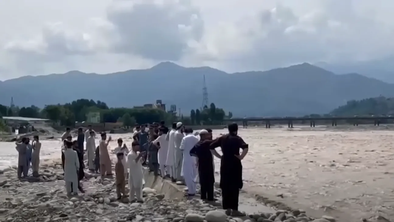 Flash Flood Sweeps Away Tourist Family in Swat Valley, Rescue Underway