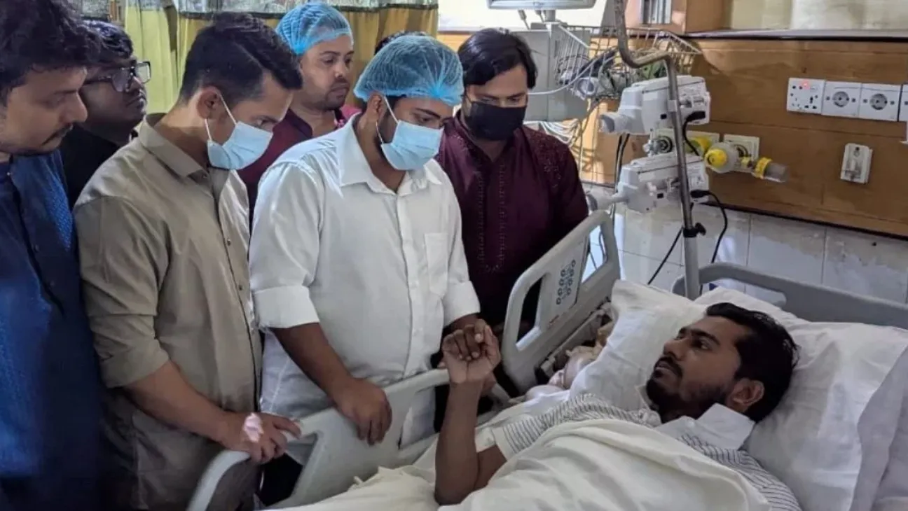 NCP Leaders Visit Gono Odhikar Parishad President Nurul Haque Nur at Dhaka Medical College Hospital